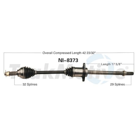 Surtrack Axle Cv Axle Shaft, Ni-8373 NI-8373